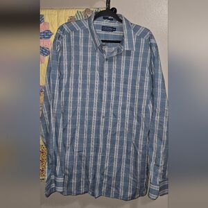 FISH HIPPIE Co. Blue and White Plaid Shirt